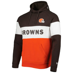 Cleveland Browns New Era Colorblock Current Pullover Hoodie - Orange online