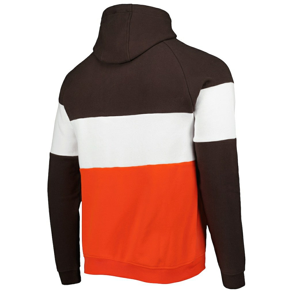 Cleveland Browns New Era Colorblock Current Pullover Hoodie - Orange online