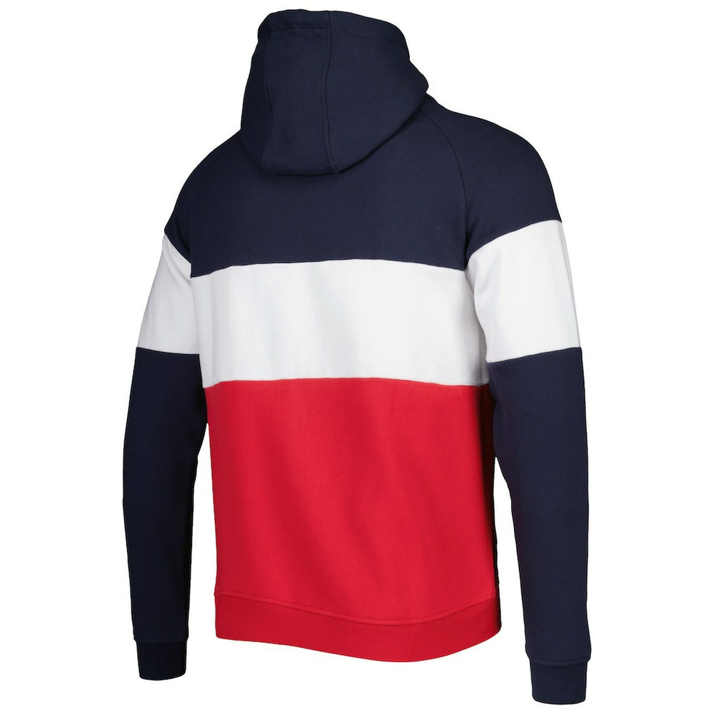 New England Patriots New Era Colorblock Current Pullover Hoodie - Red outlet