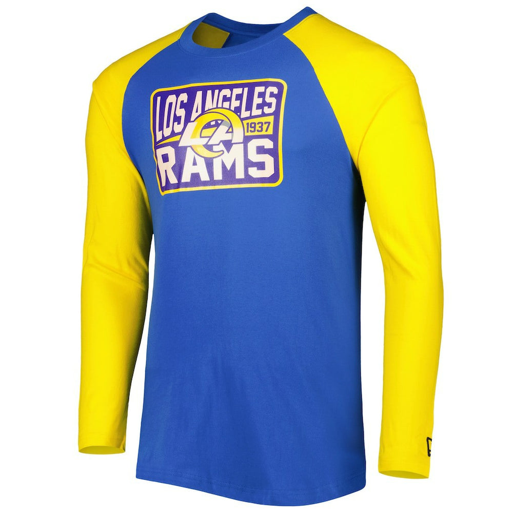 Los Angeles Rams New Era Current Raglan Long Sleeve T-Shirt - Royal online