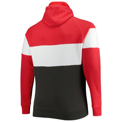 Tampa Bay Buccaneers New Era Big & Tall Current Team Colorblock Fleece Raglan Pullover Hoodie - Red/Pewter sale