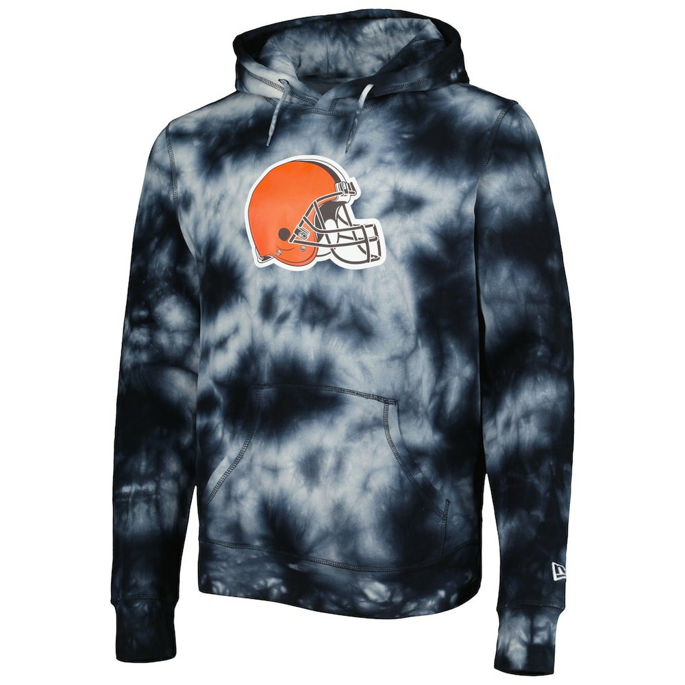 Cleveland Browns New Era Team Tie-Dye Pullover Hoodie - Black cheap