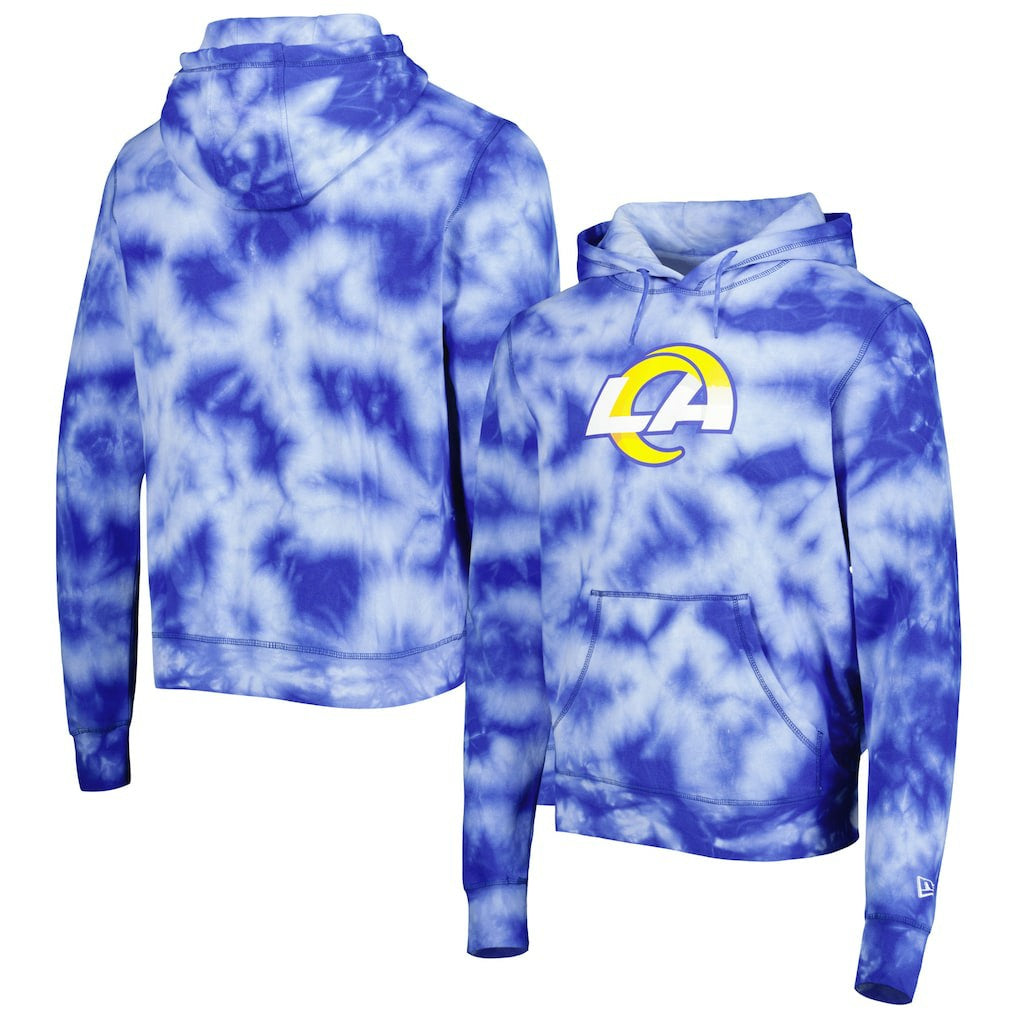 Los Angeles Rams New Era Team Tie-Dye Pullover Hoodie - Royal cheap