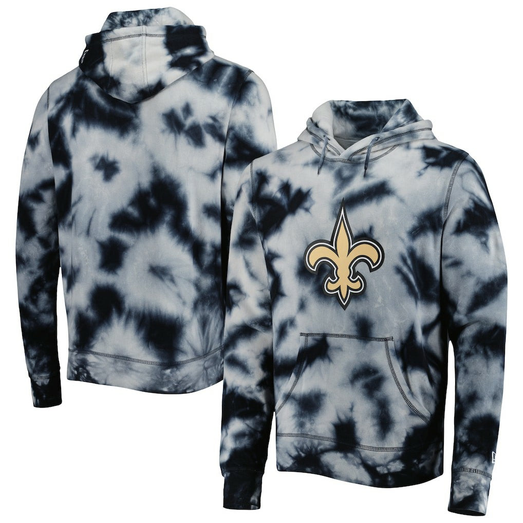New Orleans Saints New Era Team Tie-Dye Pullover Hoodie - Black online