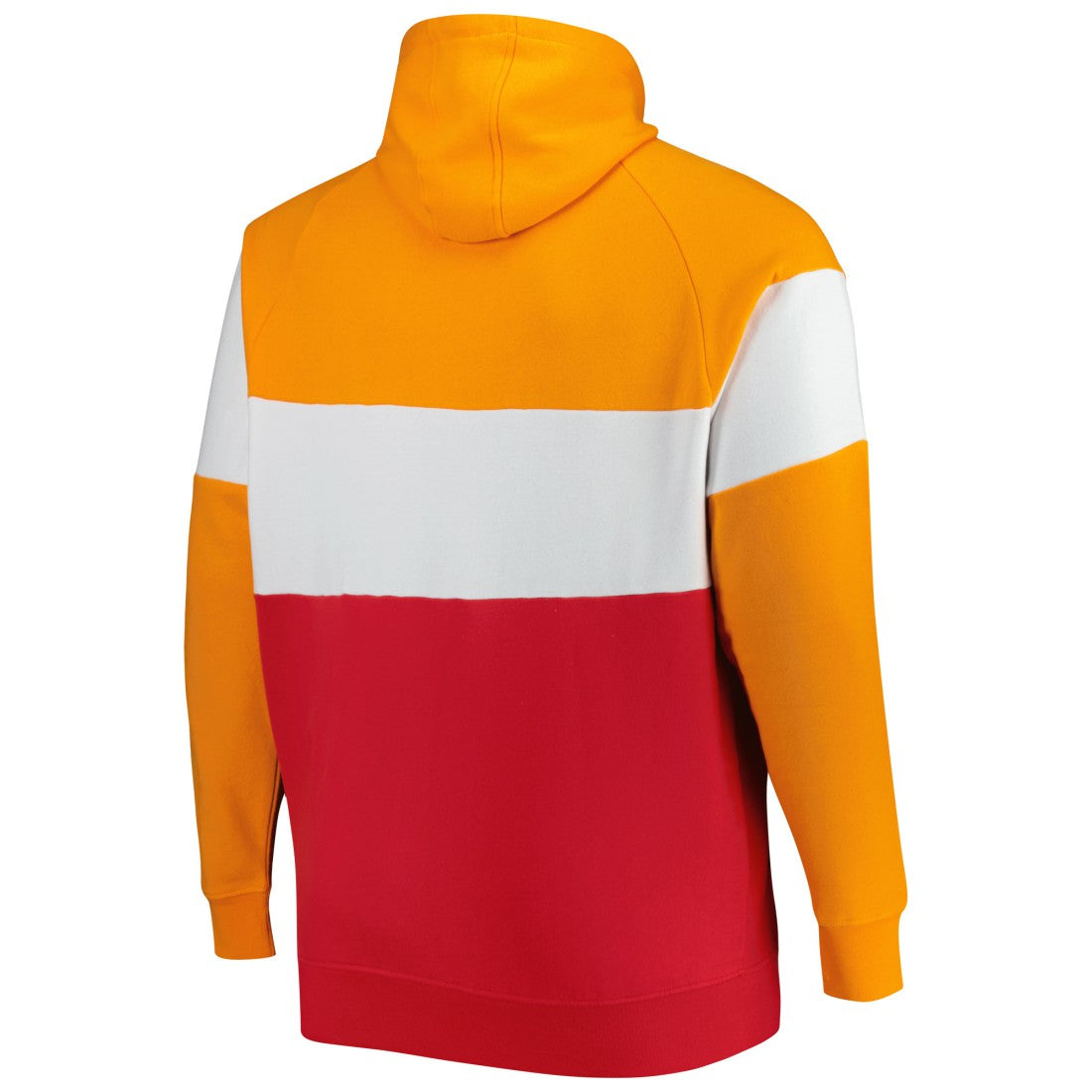 Tampa Bay Buccaneers New Era Big & Tall Throwback Colorblock Fleece Raglan Pullover Hoodie - Orange/Red online