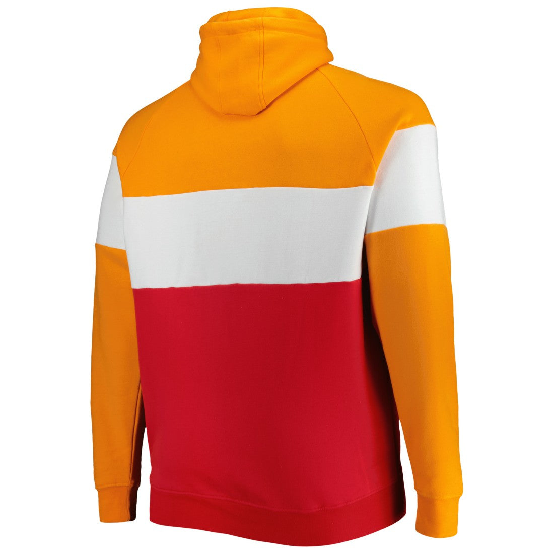 Tampa Bay Buccaneers New Era Big & Tall Throwback Colorblock Raglan Pullover Hoodie - Red sale