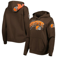 Cleveland Browns Pro Standard Women's Local Patch Pullover Hoodie - Brown online