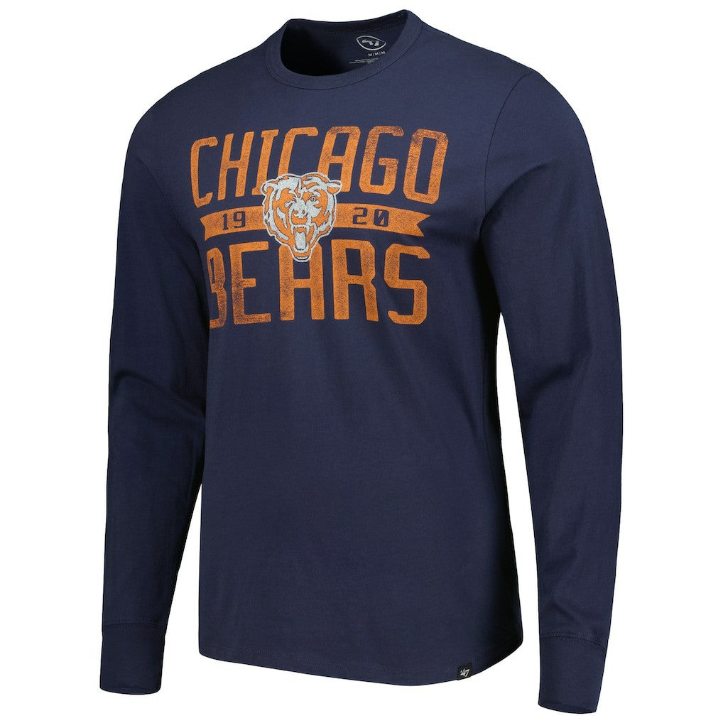 Chicago Bears '47 Brand Wide Out Franklin Long Sleeve T-Shirt - Navy discount