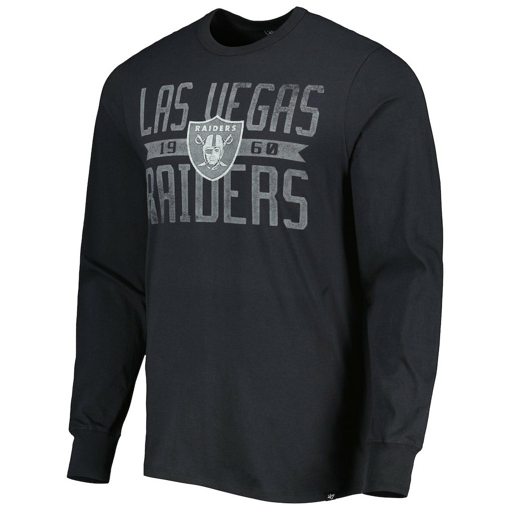 Las Vegas Raiders '47 Brand Wide Out Franklin Long Sleeve T-Shirt - Black for sale