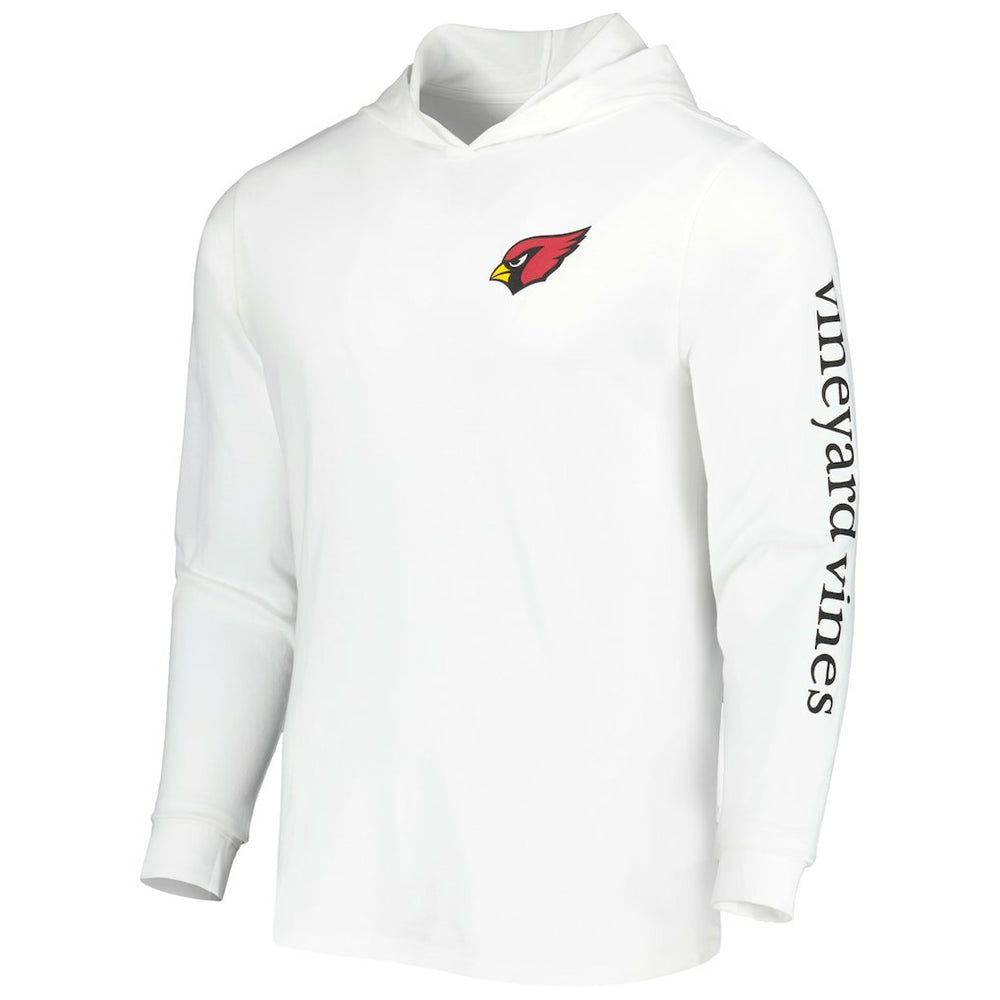 Arizona Cardinals Vineyard Vines Local Long Sleeve Hoodie T-Shirt - White on sale