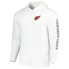 Arizona Cardinals Vineyard Vines Local Long Sleeve Hoodie T-Shirt - White on sale