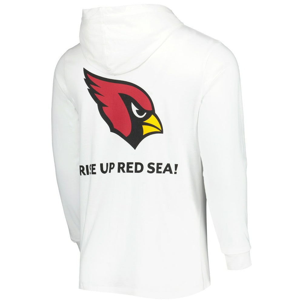 Arizona Cardinals Vineyard Vines Local Long Sleeve Hoodie T-Shirt - White on sale