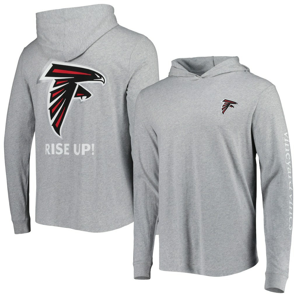Atlanta Falcons Vineyard Vines Local Long Sleeve Hoodie T-Shirt - Heathered Gray cheap