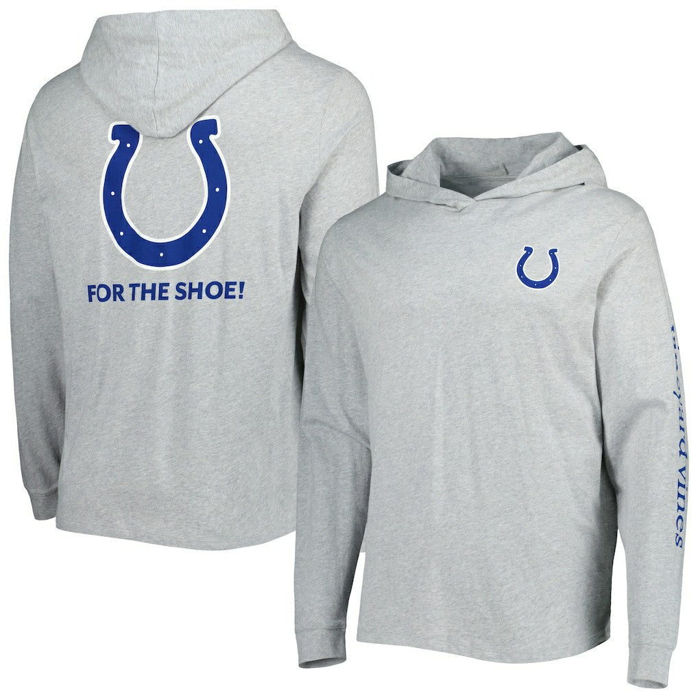 Indianapolis Colts Vineyard Vines Local Long Sleeve Hoodie T-Shirt - Heathered Gray cheap