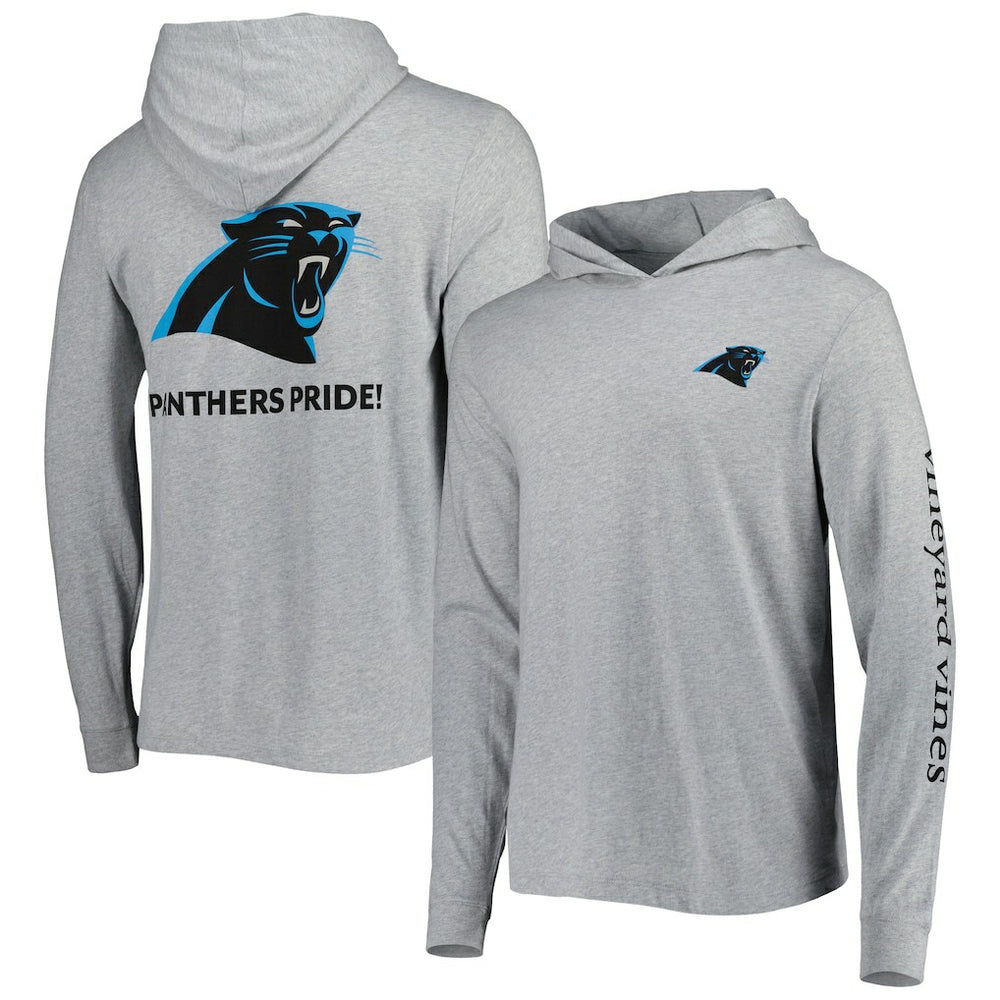 Carolina Panthers Vineyard Vines Local Long Sleeve Hoodie T-Shirt - Heathered Gray sale