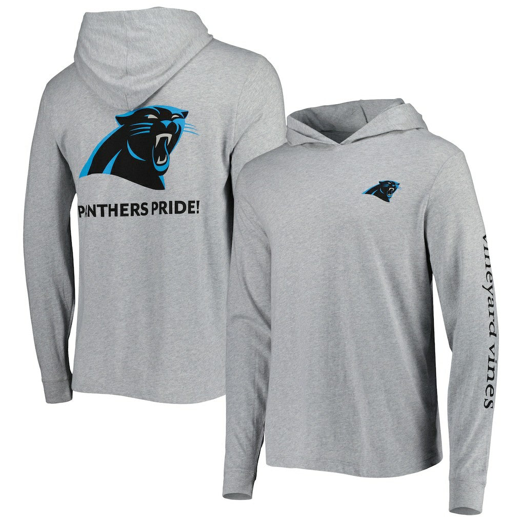 Carolina Panthers Vineyard Vines Local Long Sleeve Hoodie T-Shirt - Heathered Gray sale