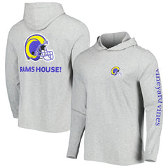 Los Angeles Rams Vineyard Vines Local Long Sleeve Hoodie T-Shirt - Heathered Gray sale