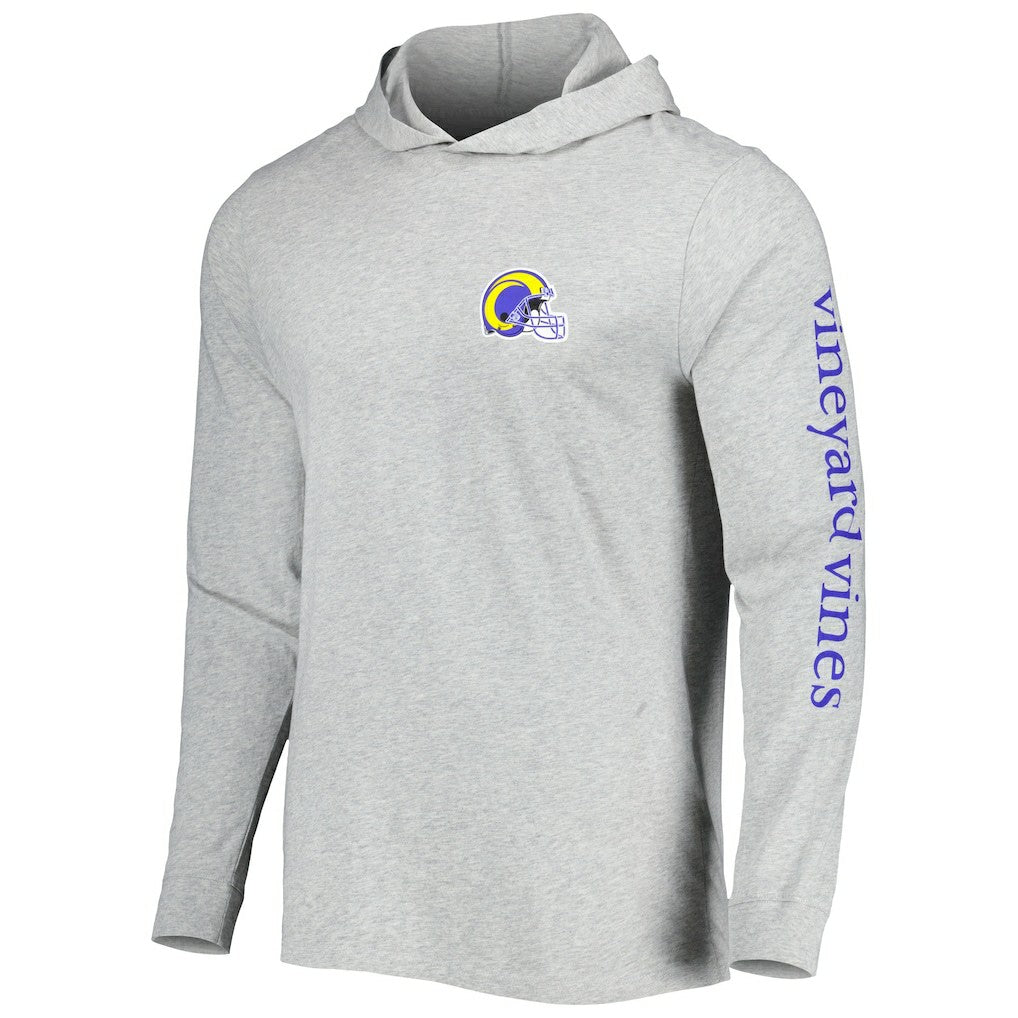 Los Angeles Rams Vineyard Vines Local Long Sleeve Hoodie T-Shirt - Heathered Gray sale