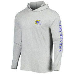 Los Angeles Rams Vineyard Vines Local Long Sleeve Hoodie T-Shirt - Heathered Gray sale