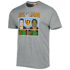 Ja'Marr Chase & Joe Burrow Cincinnati Bengals Homage Unisex NFL Jam Tri-Blend T-Shirt - Heather Gray outlet