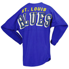 St. Louis Blues Fanatics Women's Spirit Lace-Up V-Neck Long Sleeve Jersey T-Shirt - Blue T-shirts