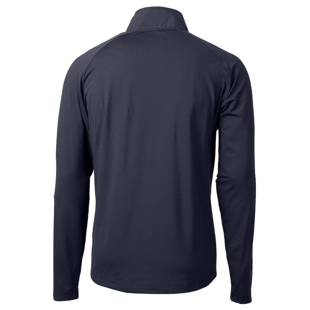 Denver Broncos Cutter & Buck Adapt Eco Knit Hybrid Recycled Quarter-Zip Pullover Top - Navy for sale