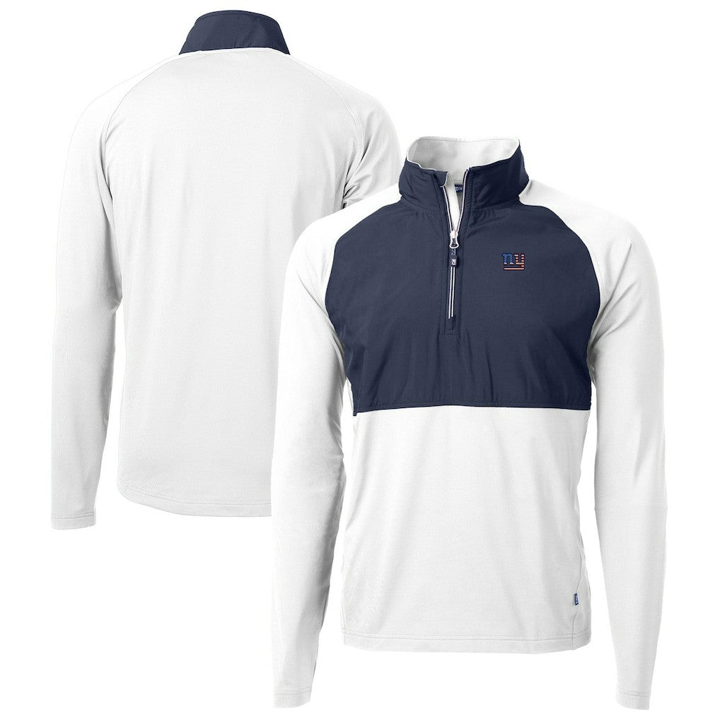 New York Giants Cutter & Buck Adapt Eco Knit Hybrid Recycled Quarter-Zip Pullover Top - White outlet
