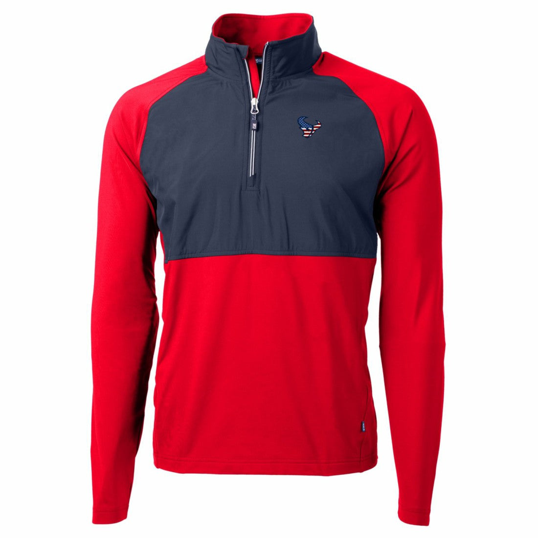 Houston Texans Cutter & Buck Adapt Eco Knit Hybrid Recycled Quarter-Zip Pullover Top - Red outlet