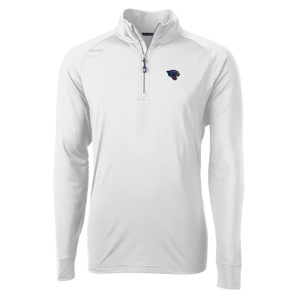 Jacksonville Jaguars Cutter & Buck Team Adapt Eco Knit Hybrid Recycled Quarter-Zip Pullover Top - White on sale