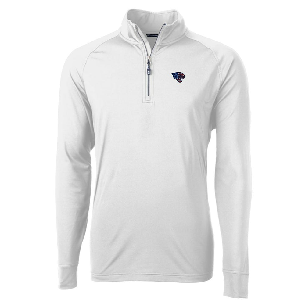 Jacksonville Jaguars Cutter & Buck Team Adapt Eco Knit Hybrid Recycled Quarter-Zip Pullover Top - White on sale