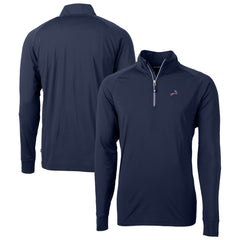 Detroit Lions Cutter & Buck Team Adapt Eco Knit Hybrid Recycled Quarter-Zip Pullover Top - Navy for sale