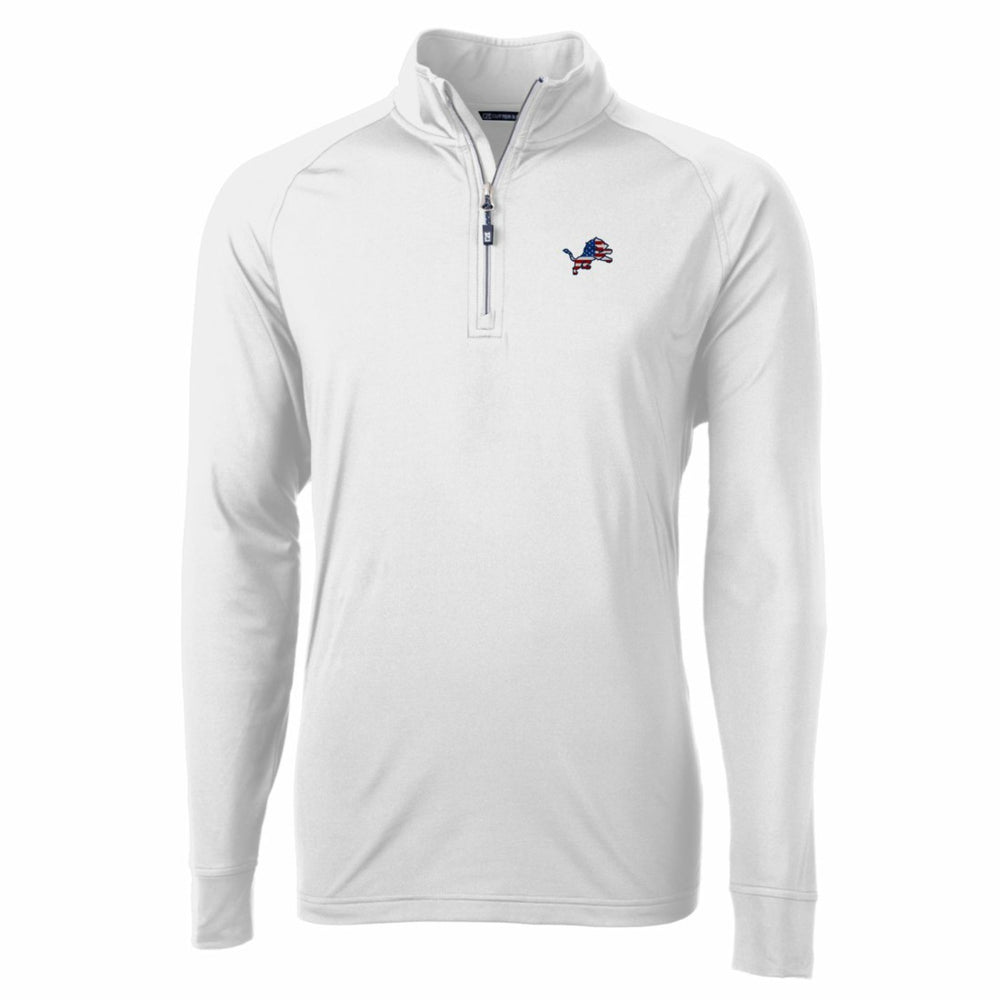Detroit Lions Cutter & Buck Team Adapt Eco Knit Hybrid Recycled Quarter-Zip Pullover Top - White for sale