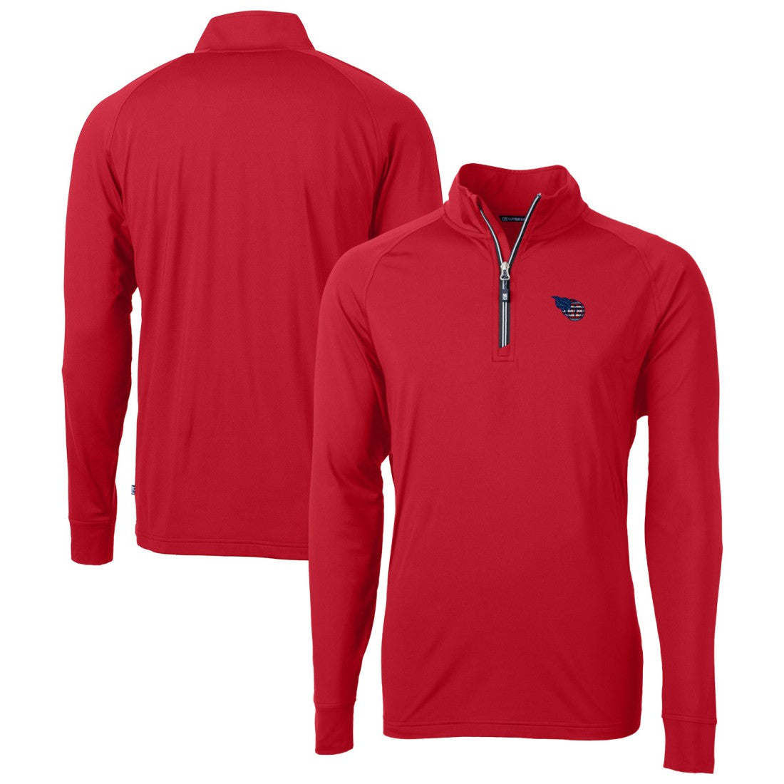 Tennessee Titans Cutter & Buck Team Adapt Eco Knit Hybrid Recycled Quarter-Zip Pullover Top - Red on sale