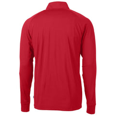 Tennessee Titans Cutter & Buck Team Adapt Eco Knit Hybrid Recycled Quarter-Zip Pullover Top - Red on sale