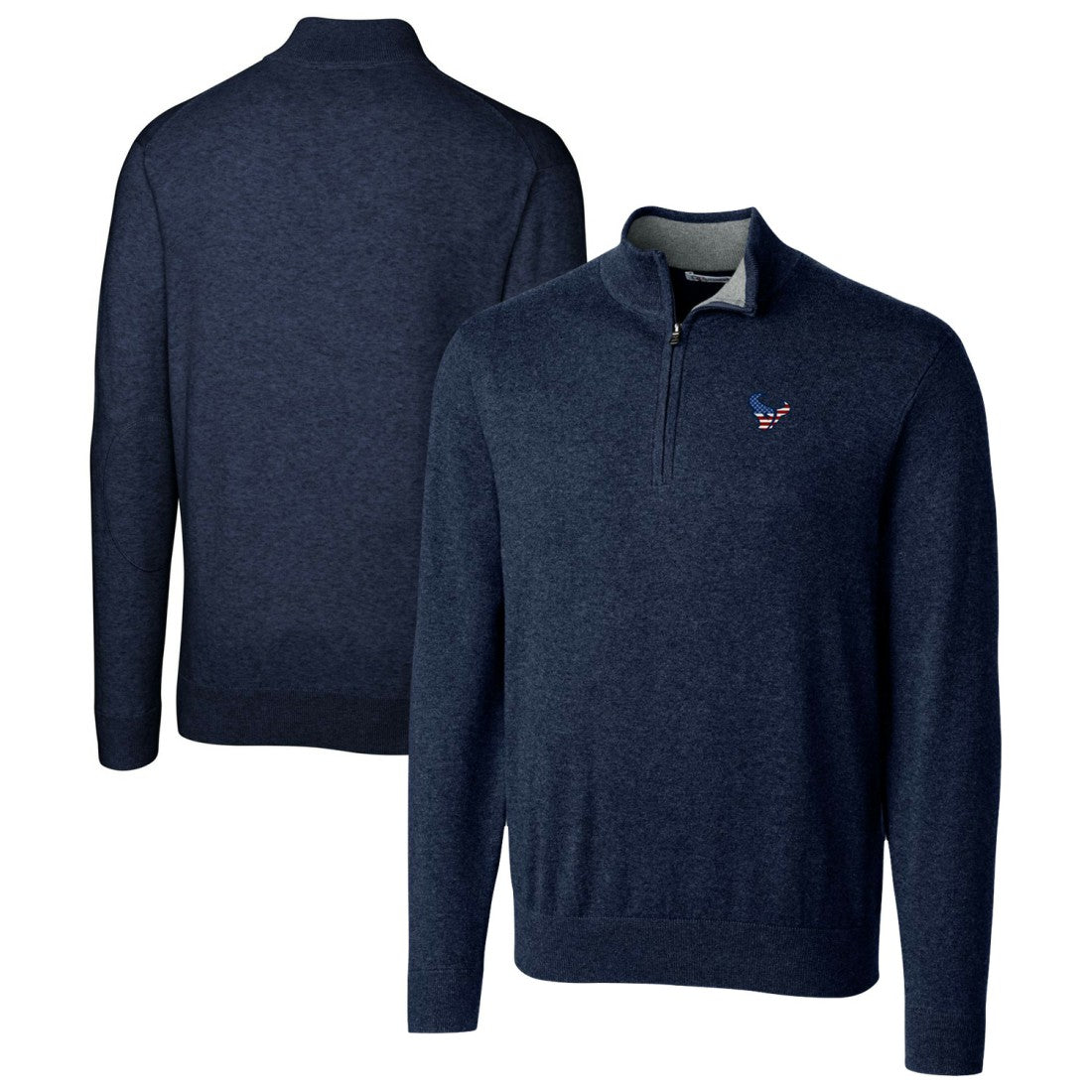 Houston Texans Cutter & Buck Lakemont Quarter-Zip Pullover Sweater - Navy online