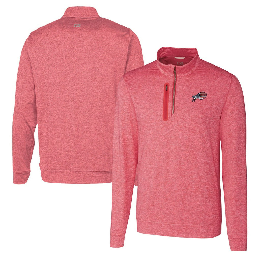 Buffalo Bills Cutter & Buck Americana Stealth Quarter-Zip Pullover Top - Red outlet