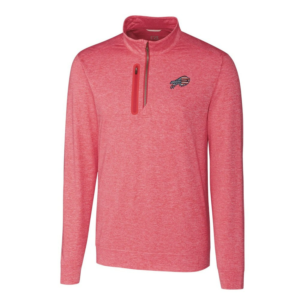 Buffalo Bills Cutter & Buck Americana Stealth Quarter-Zip Pullover Top - Red outlet