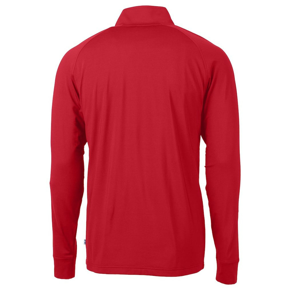 Miami Dolphins Cutter & Buck Big & Tall Adapt Eco Knit Stretch Recycled Quarter-Zip Pullover Top - Red for sale