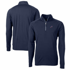 Detroit Lions Cutter & Buck Big & Tall Adapt Eco Knit Stretch Recycled Quarter-Zip Pullover Top - Navy discount