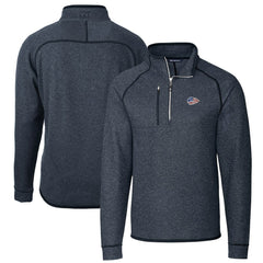 Kansas City Chiefs Cutter & Buck Big & Tall Mainsail Sweater Knit Half-Zip Pullover Jacket - Heathered Navy outlet