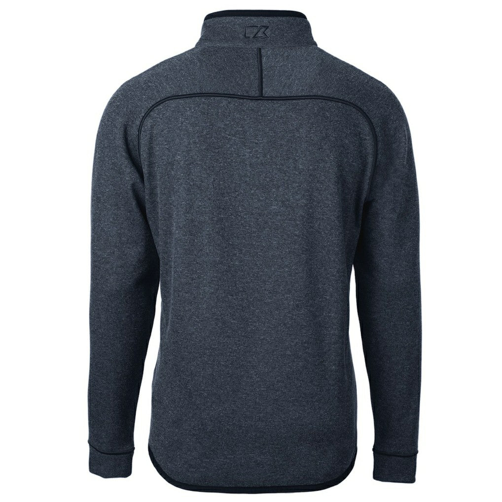 Kansas City Chiefs Cutter & Buck Big & Tall Mainsail Sweater Knit Half-Zip Pullover Jacket - Heathered Navy outlet