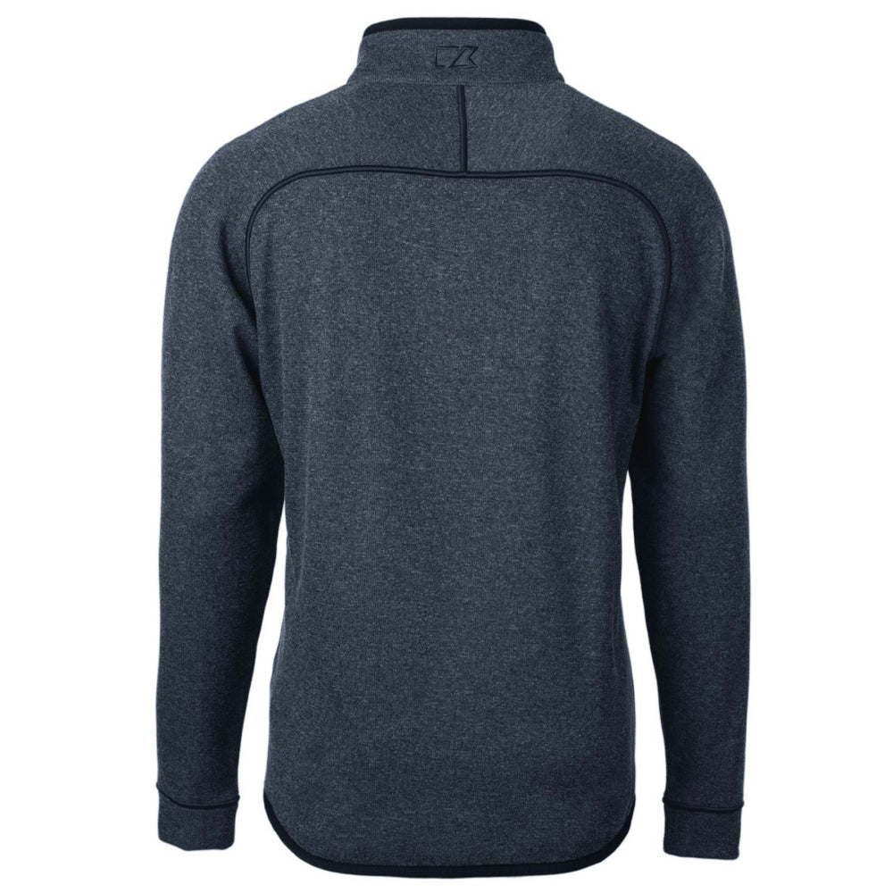 Detroit Lions Cutter & Buck Big & Tall Mainsail Sweater Knit Half-Zip Pullover Jacket - Heathered Navy for sale