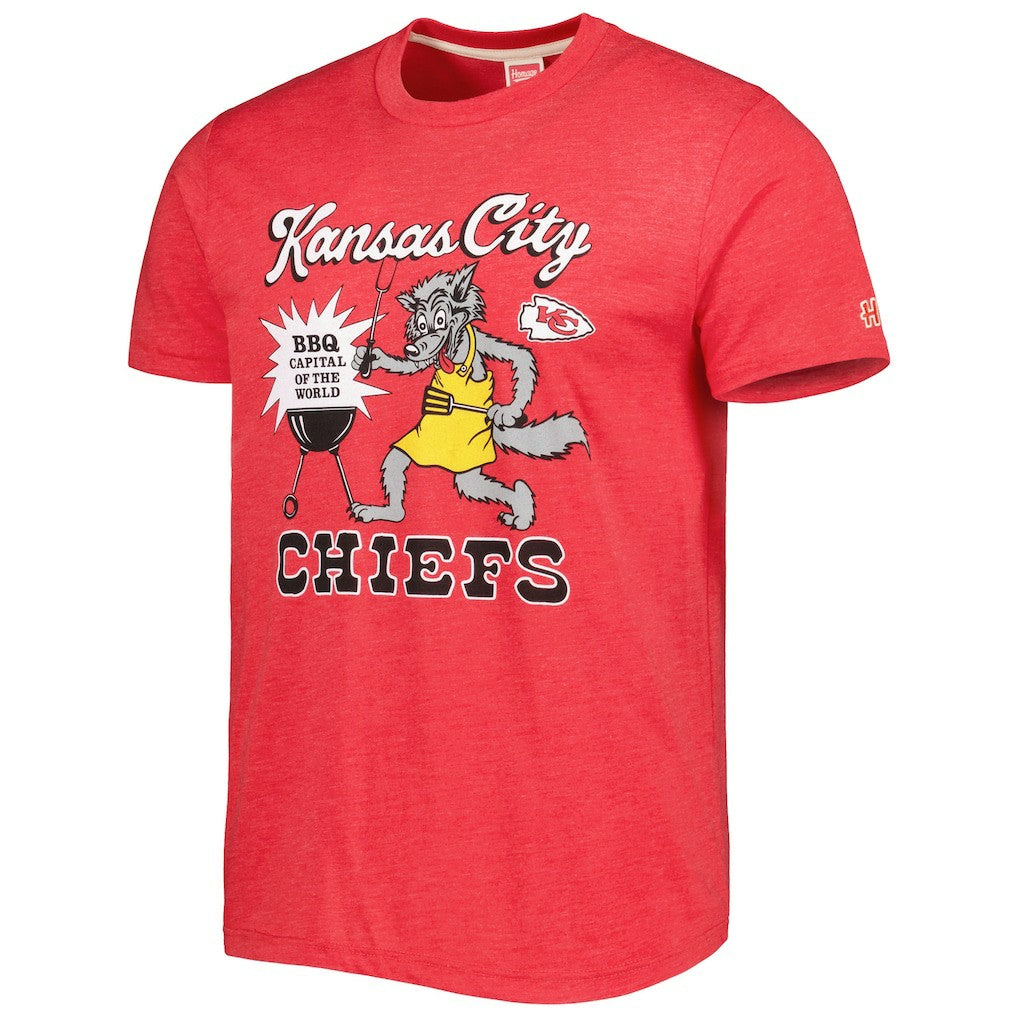 Kansas City Chiefs Homage BBQ Hyper Local Tri-Blend T-Shirt - Red outlet