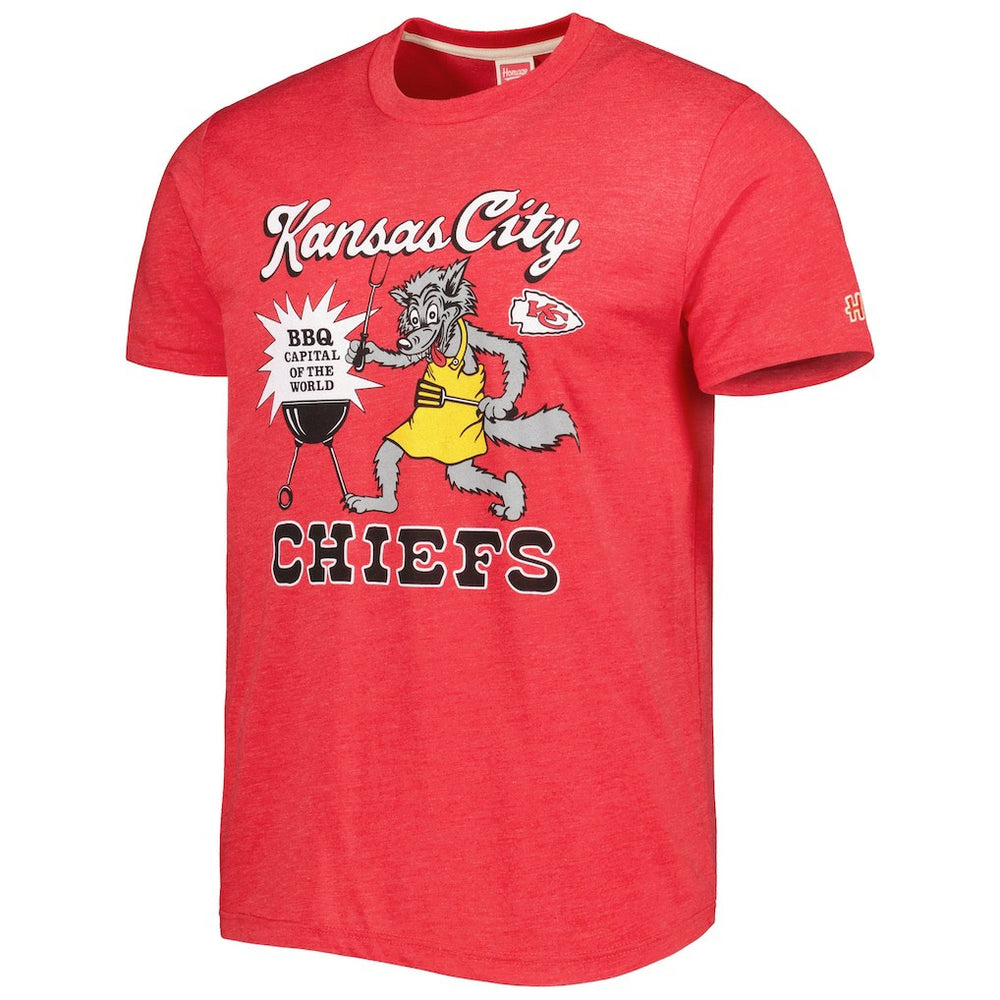 Kansas City Chiefs Homage BBQ Hyper Local Tri-Blend T-Shirt - Red outlet