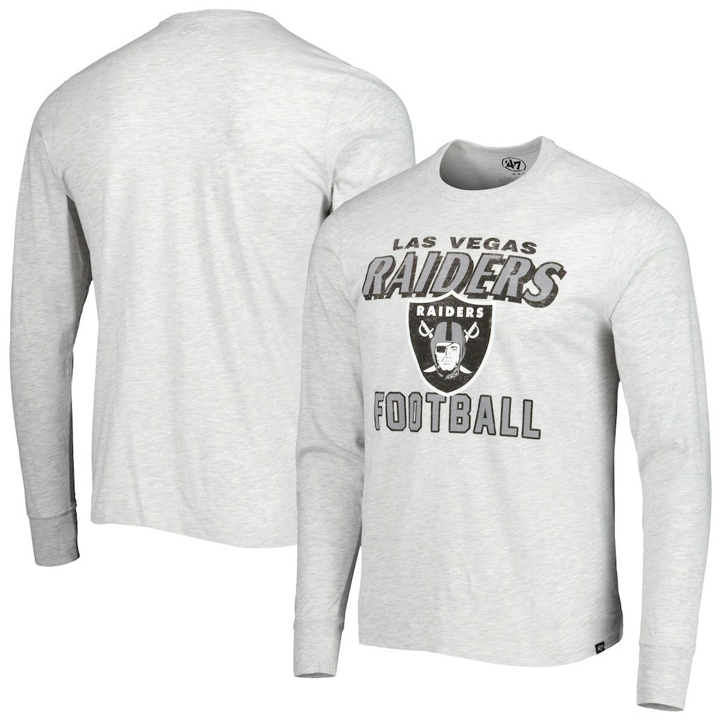 Las Vegas Raiders '47 Dozer Franklin Long Sleeve T-Shirt - Heathered Gray for sale