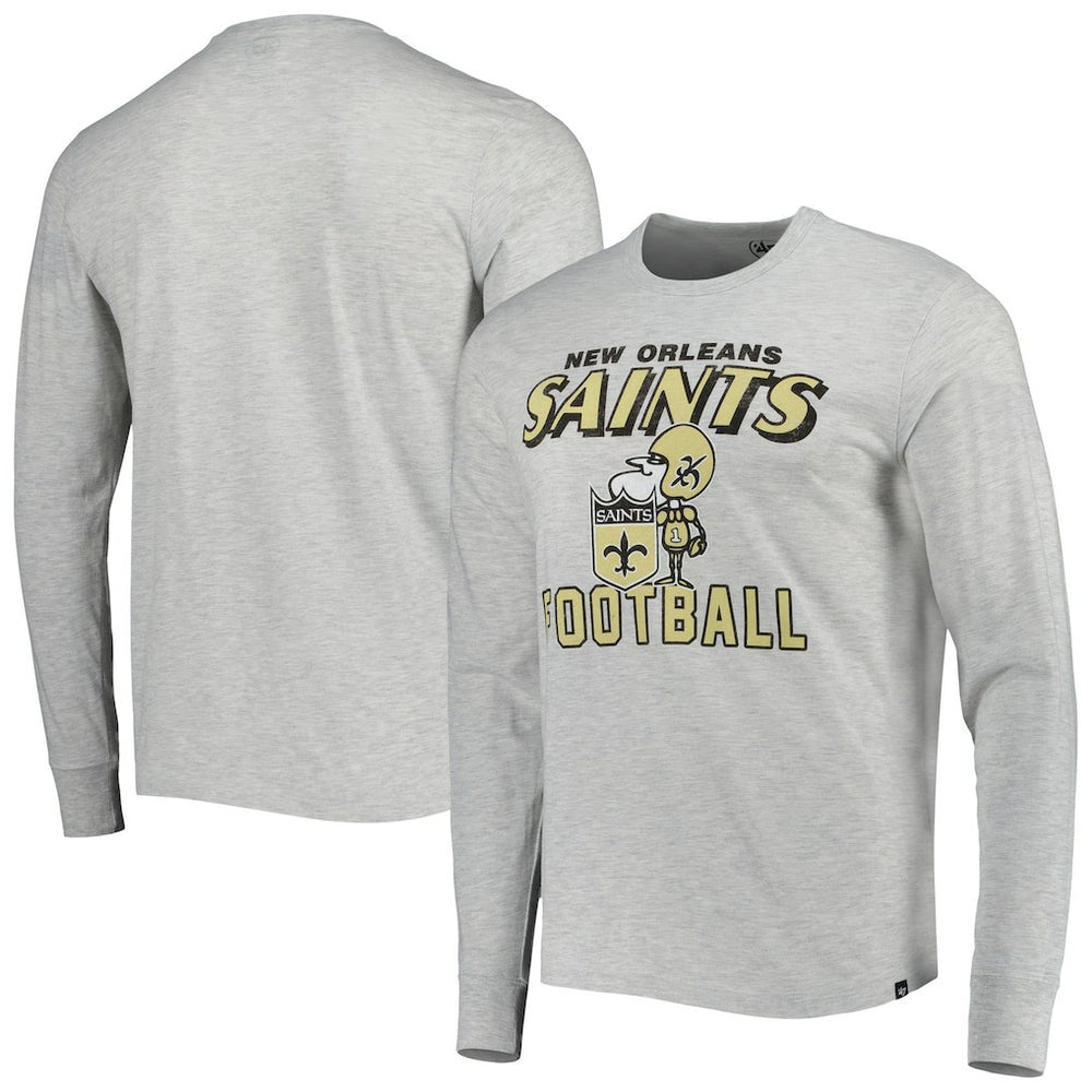 New Orleans Saints '47 Dozer Franklin Long Sleeve T-Shirt - Heathered Gray online