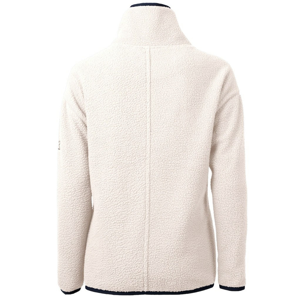 San Francisco 49ers Cutter & Buck Women's Americana Cascade Eco Sherpa Fleece Half-Zip Pullover Jacket - Cream outlet