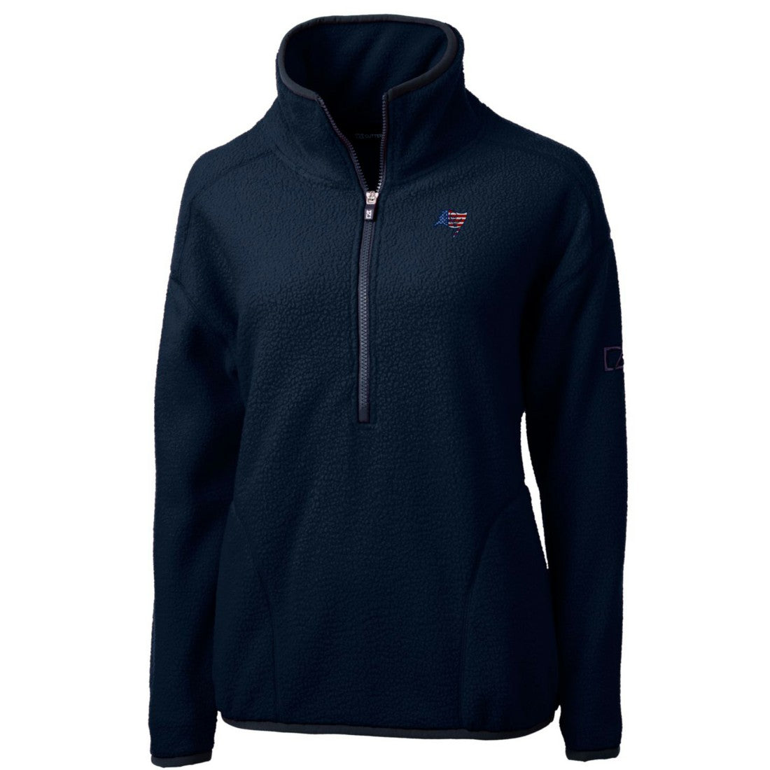Tampa Bay Buccaneers Cutter & Buck Women's Americana Cascade Eco Sherpa Fleece Half-Zip Pullover Jacket - Navy online