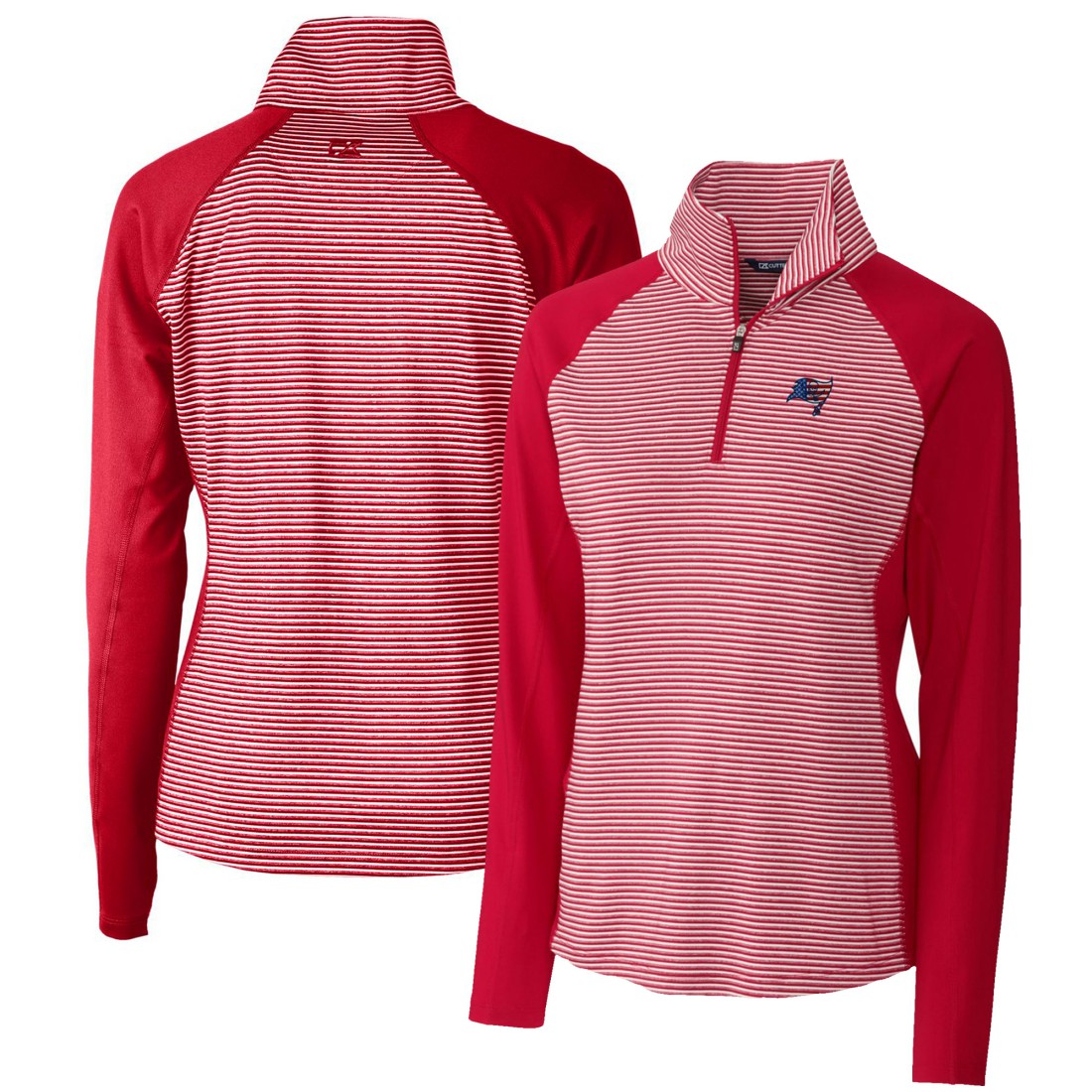 Tampa Bay Buccaneers Cutter & Buck Women's Forge Tonal Half-Zip Top - Cardinal online