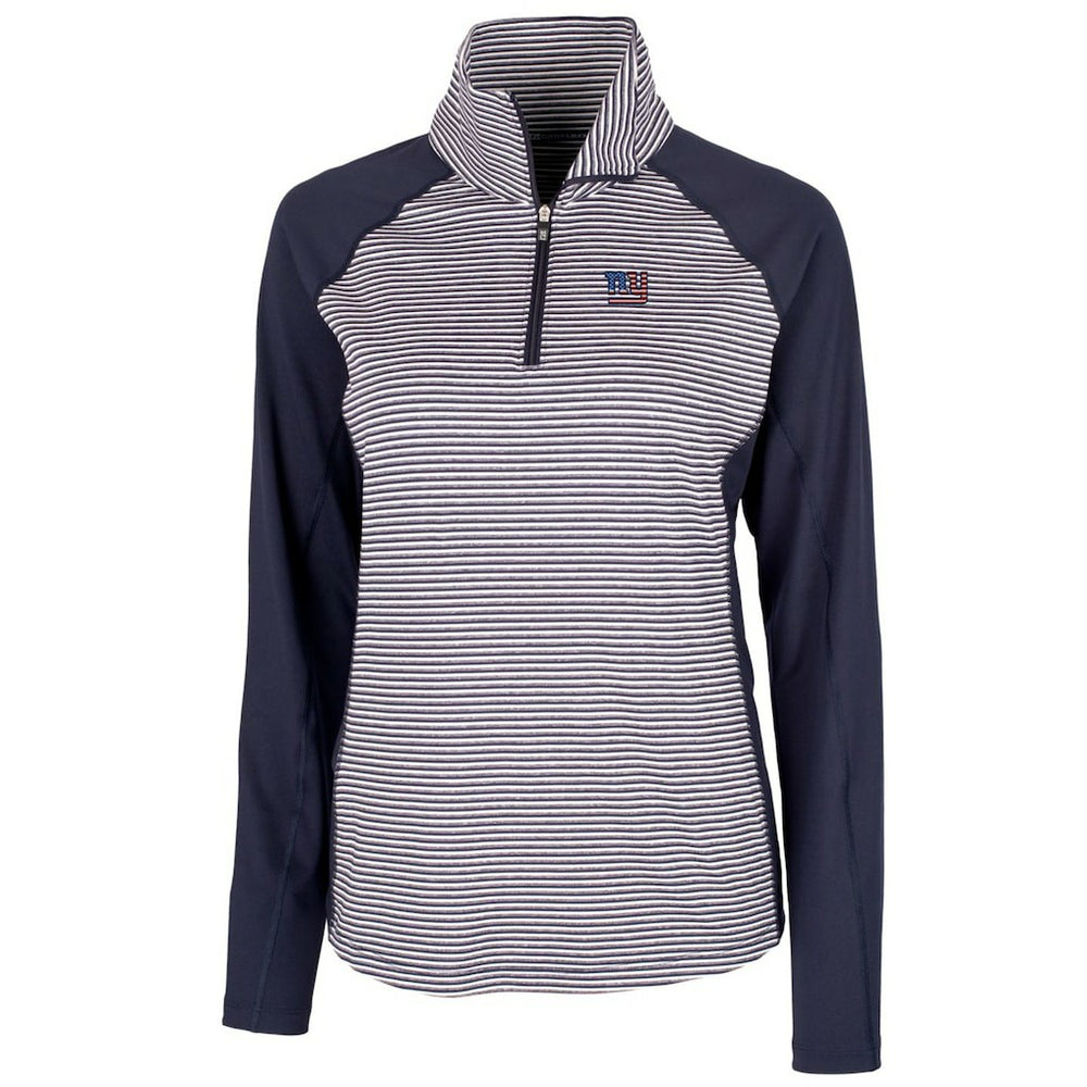 New York Giants Cutter & Buck Women's Forge Tonal Half-Zip Top - Navy online